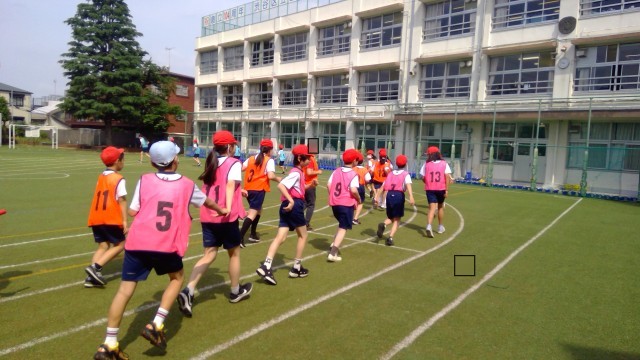 リレー練習の様子